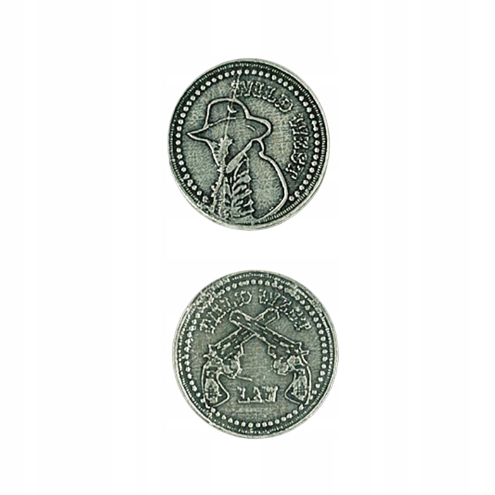 ZESTAW 3 WESTERNOWYCH METALOWYCH MONET LARP RPG Producent Drawlab