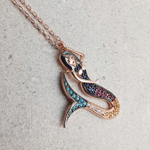 Náhrdelník mořská panna v pozlacení