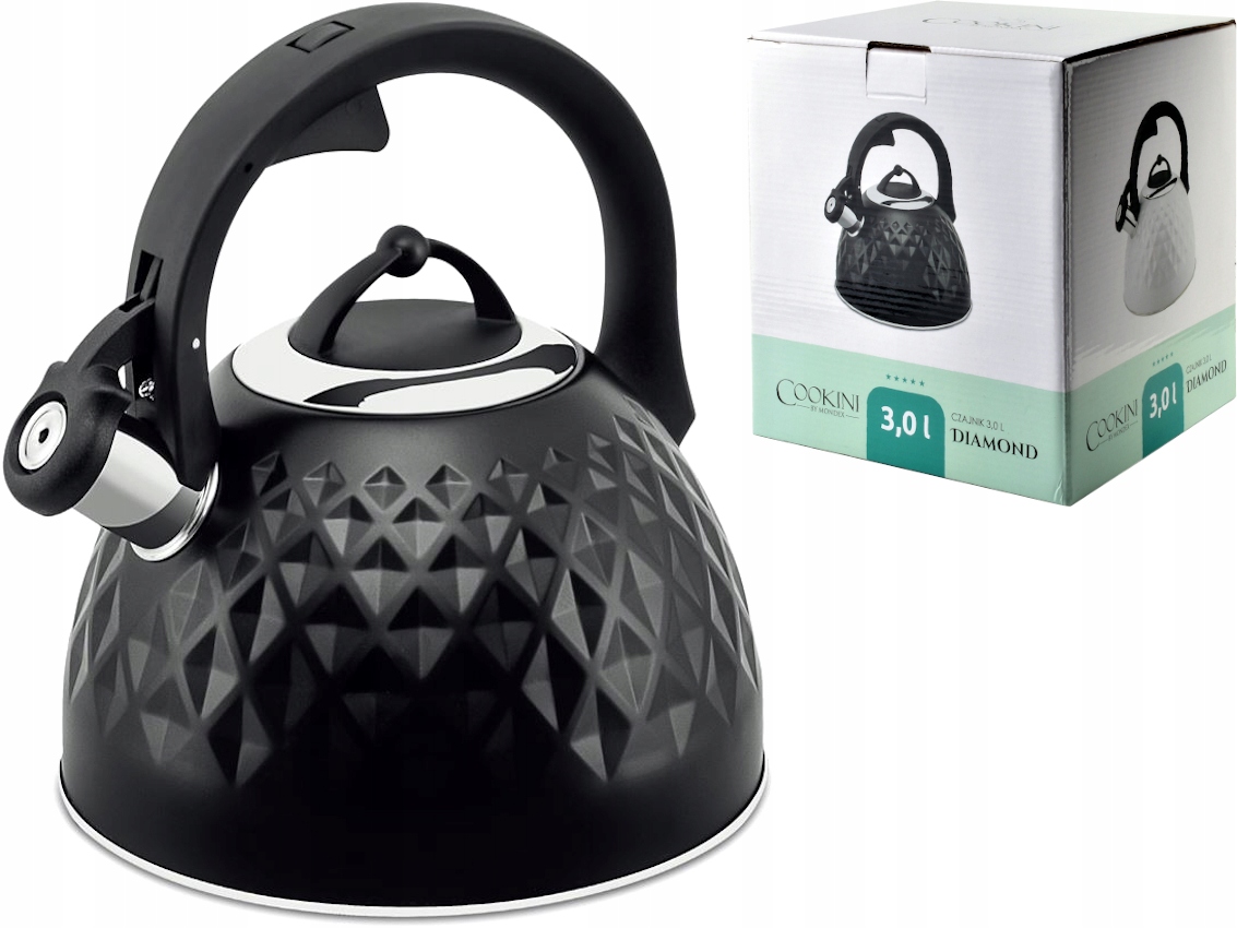 

Czajnik 3l Diamond Czarny z gwizdkiem Indukcja Gaz