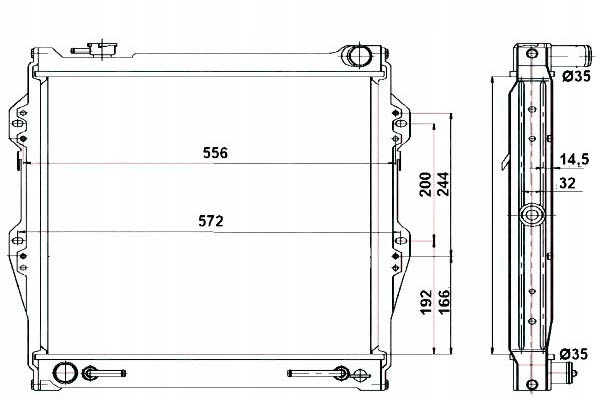 NRF CHŁODNICA SILNIKA TOYOTA 4 RUNNER CRESSIDA 2.0 Producent części NRF