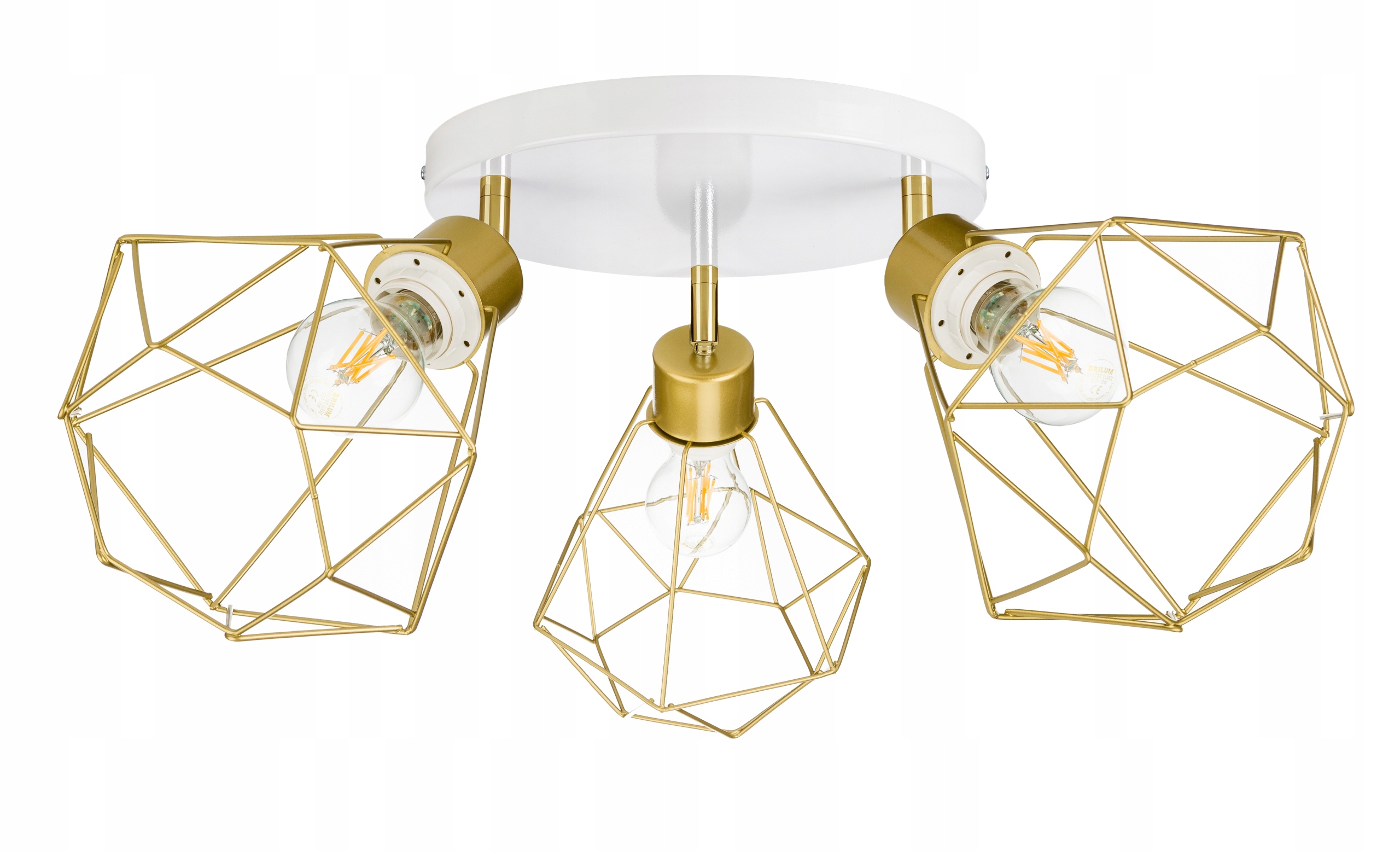 Lampa stropní svítidlo stropní pohyblivý lustr loft zlatý