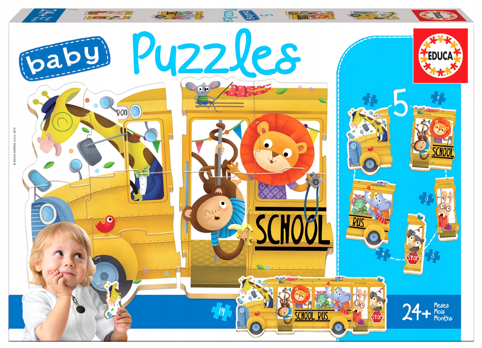 

Educa Puzzle 3-5 el Autobus szkolny