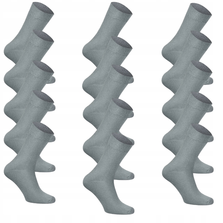 Ponožky Oblekové 15 Set Ponožky Šedé Polské Bavlněné Pohodlné