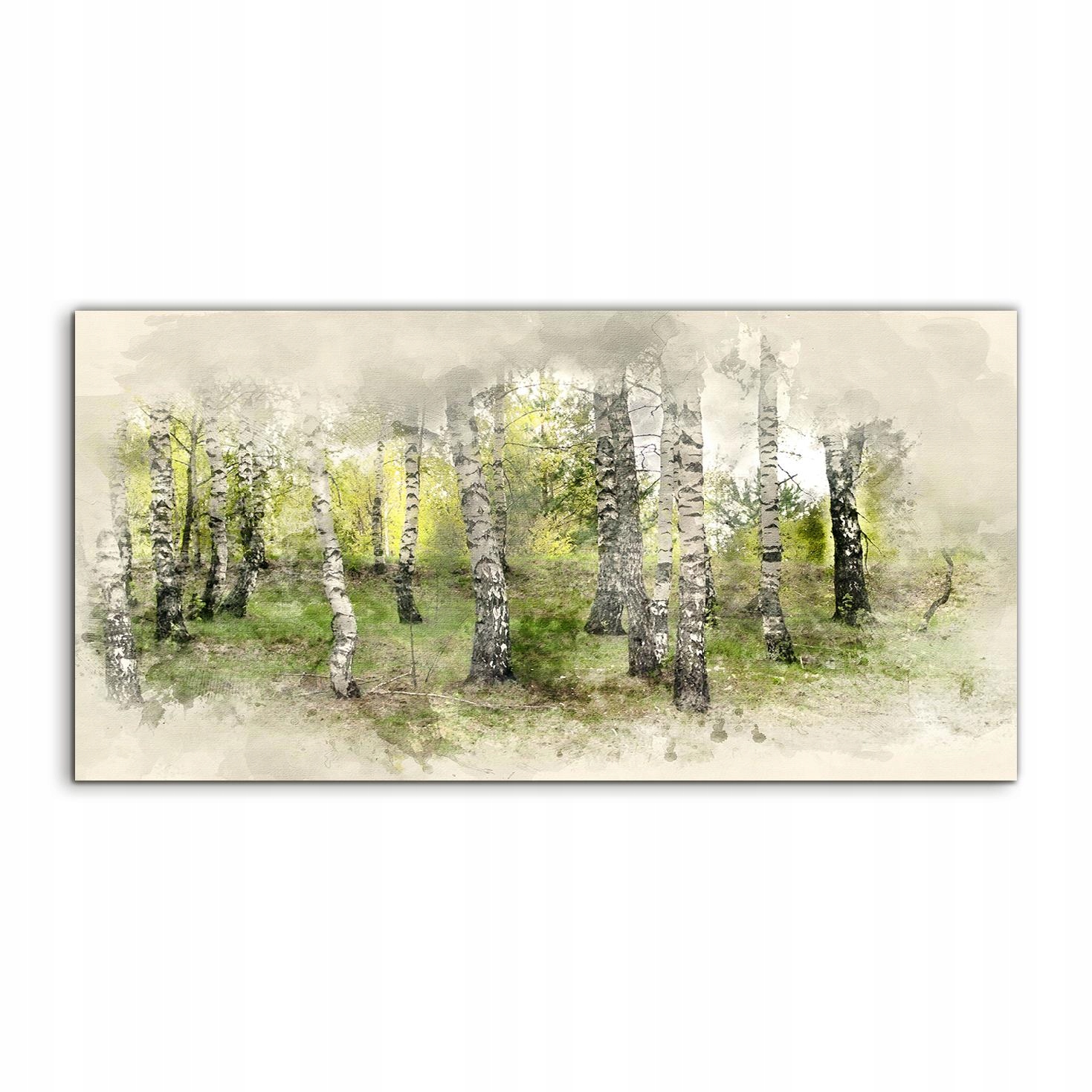 Akrylový obraz 100x50 na stenu Breza Hrob Akvarely