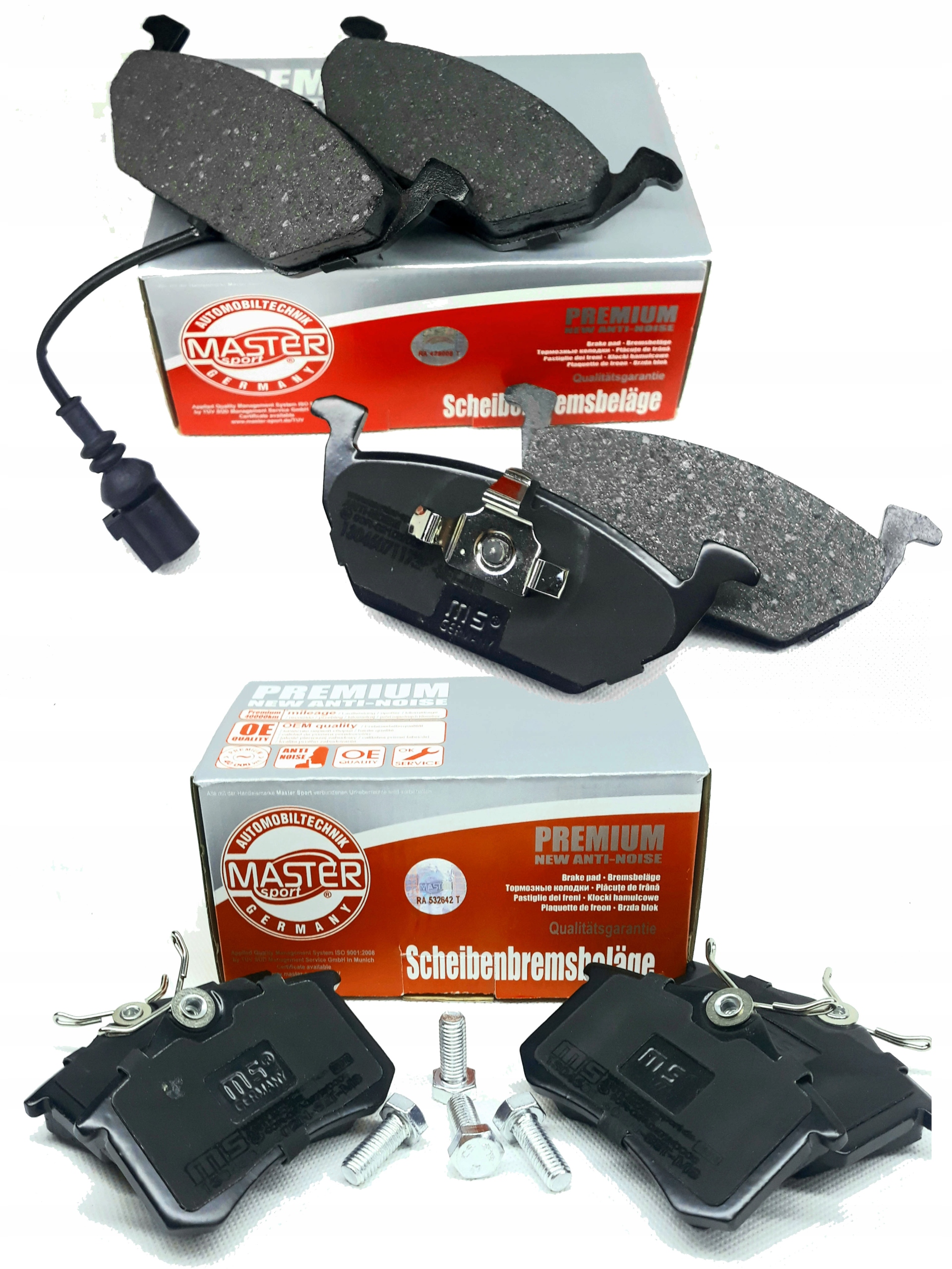 KLOCKI PRZÓD + TYŁ VW GOLF AUDI A3 FABIA LEON MS