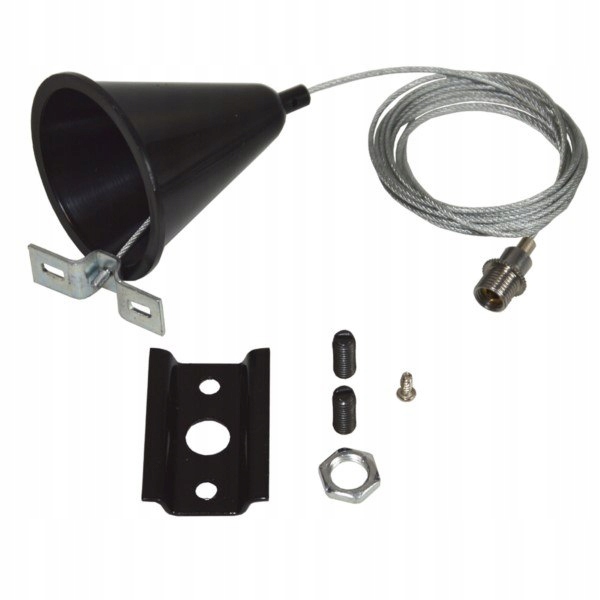 Uchwyt mocowanie do podwieszenia szynoprzewodów 1-fazaowy czarny zwis 2m