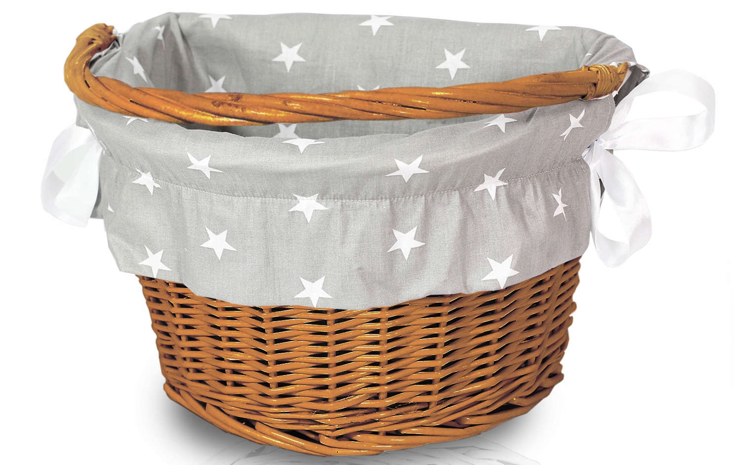 KOSZYK WIKLINOWY POLSKI NA ROWER KOSZ Z WIKLINY ZAKUPY HACZYKI + WKŁAD Pojemność 5 l