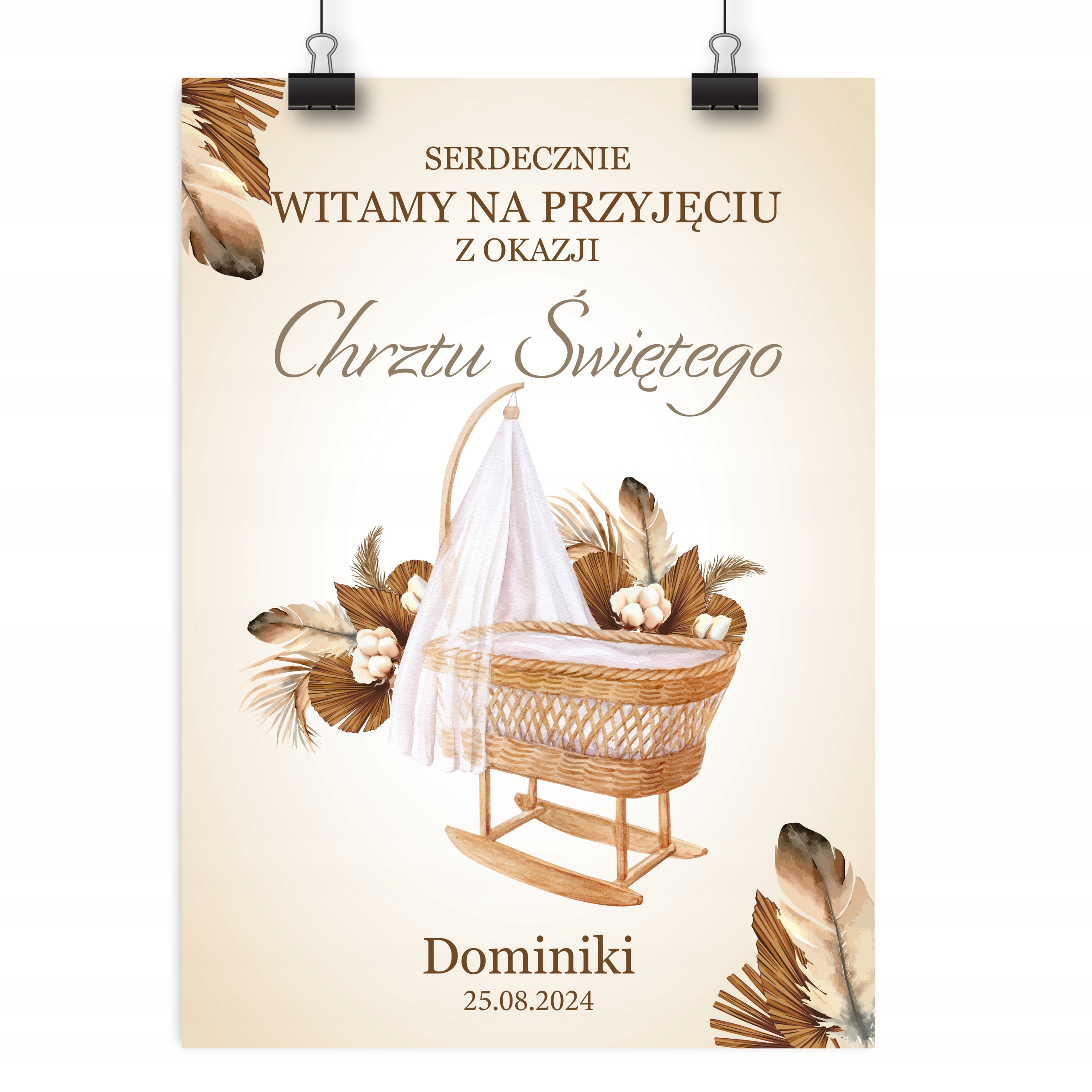 Plakat powitalny Chrzest Święty - Admdecor