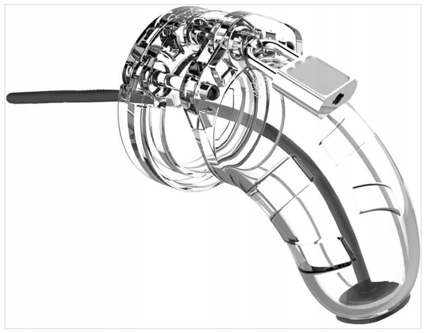 MODEL 15 CHASTITY 3,5” - KLIETKA KÚŤAKA - TRANSPARENTNÉ BRÚLE MCG015TRA SO SILICOM