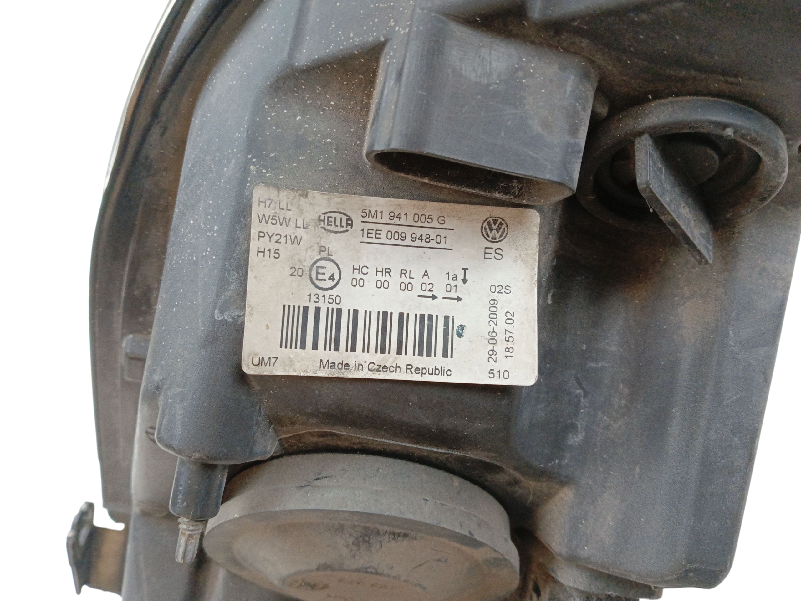 light REFLEKTOR left front VW GOLF V plus LIFT (08-14) 5M1941005G EU