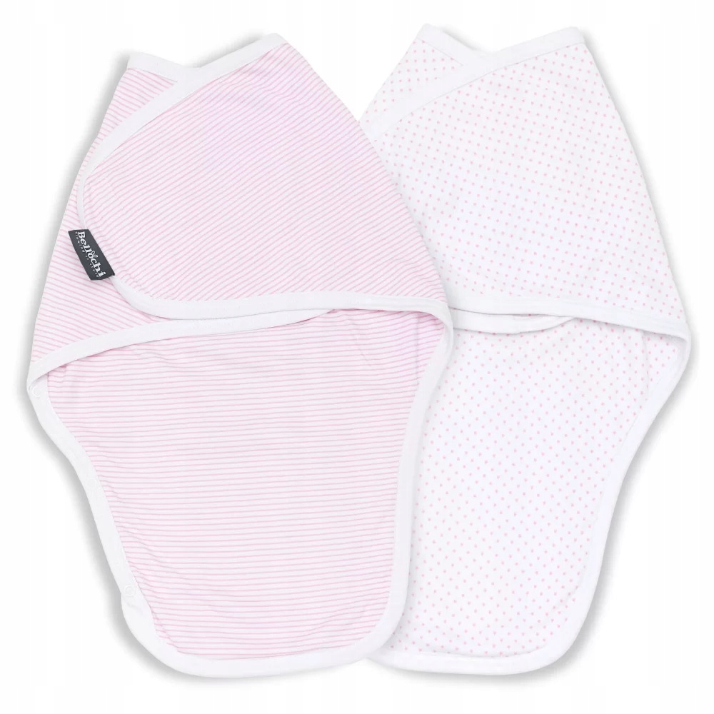 

Otulacze bawełniane MiMi 2 szt. Pink 0-3m 45x65cm