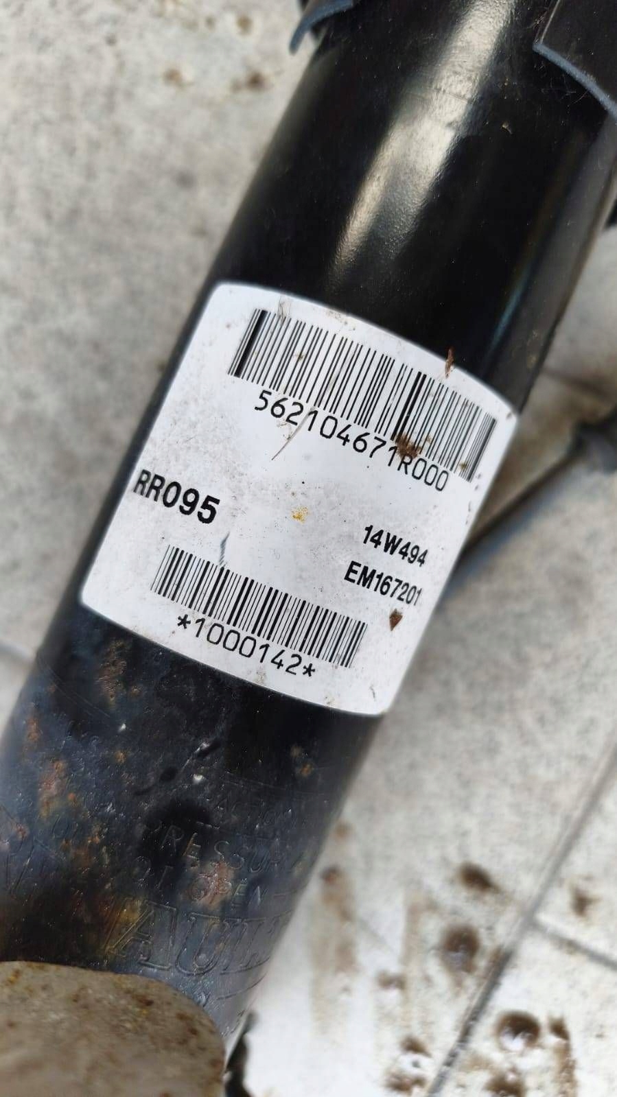 shock absorber rear rear part side left Renault Espace V (RFC) 562104671R