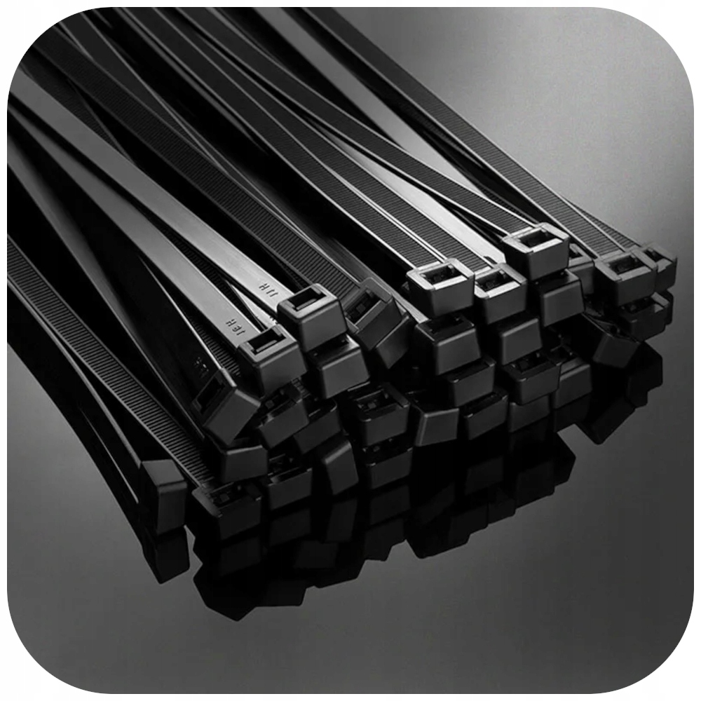 OPASKI ZACISKOWE 3x250mm KABLOWE TRYTKI TRYTYTKI ZIPERKI 100SZT MOCNE Długość 250 mm