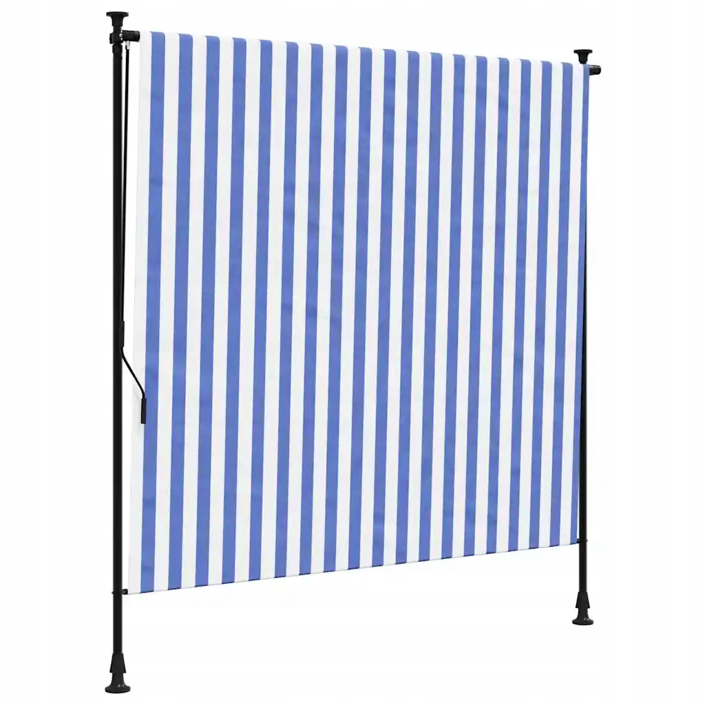 Terasová markýza s nastavitelnou výškou, modro-bílá, 200 x 270 cm