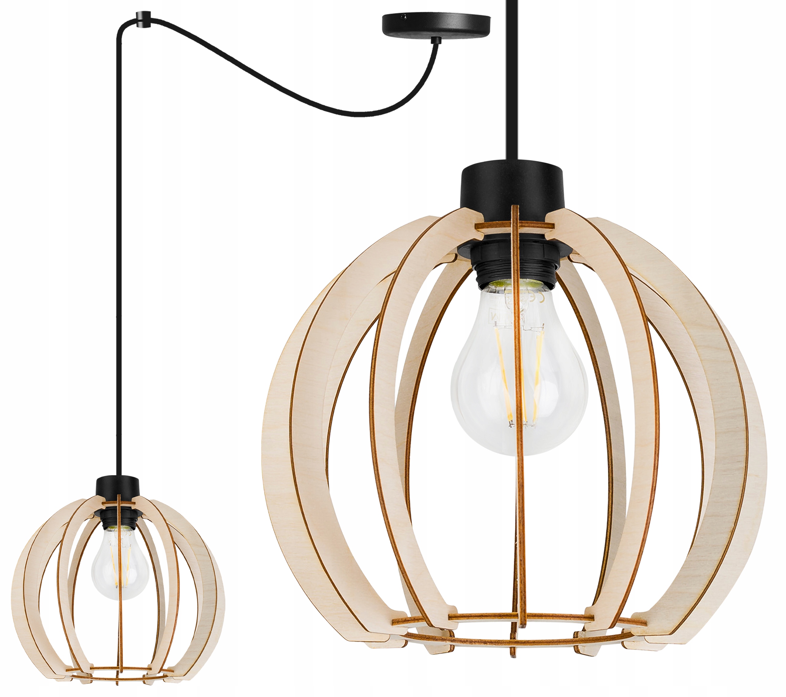 Závěsné Stropní Svítidlo Lustr Do Kuchyně Dřevěné Moderní Boho