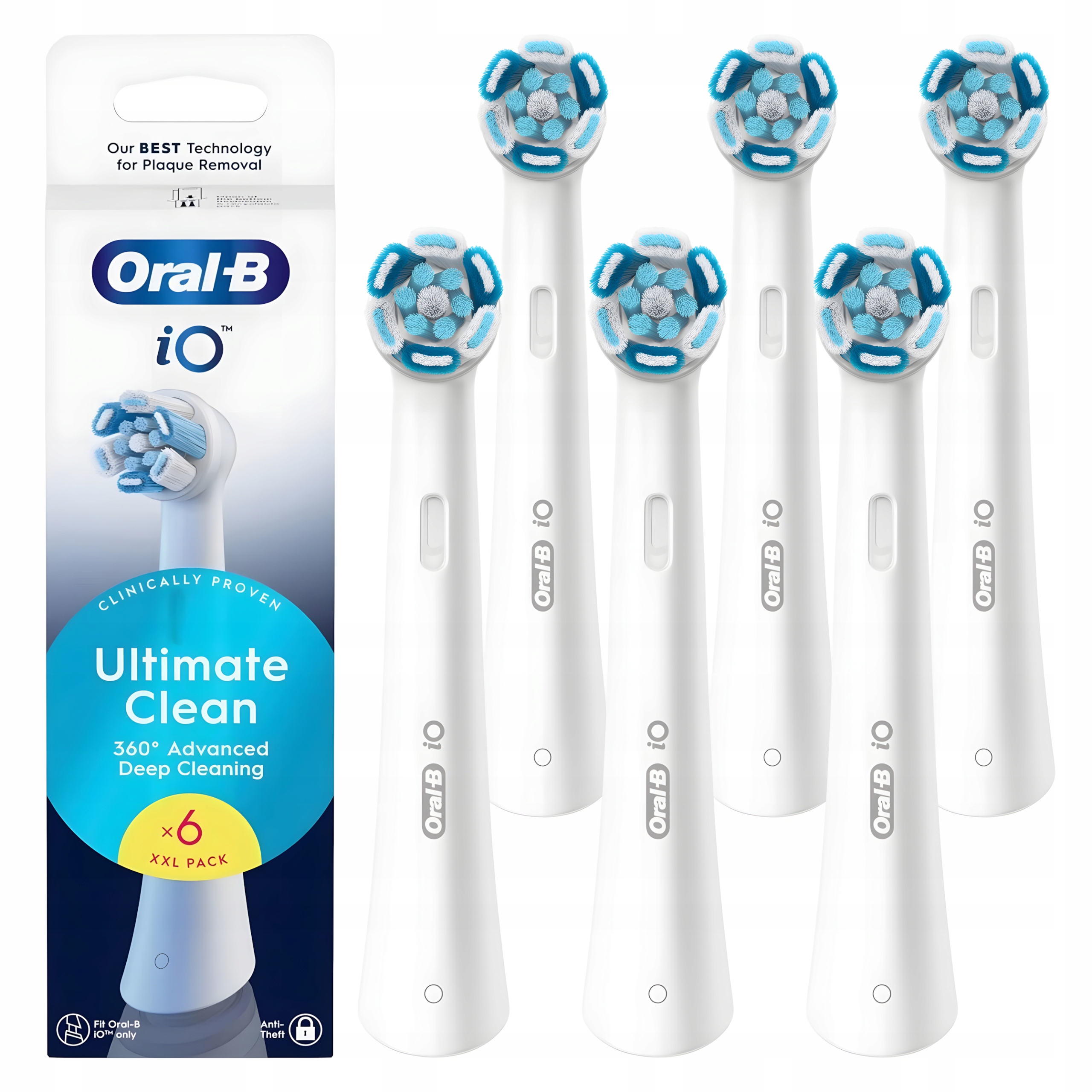 Końcówki do szczoteczki Oral-B iO Ultimate Clean 6-pak Białe