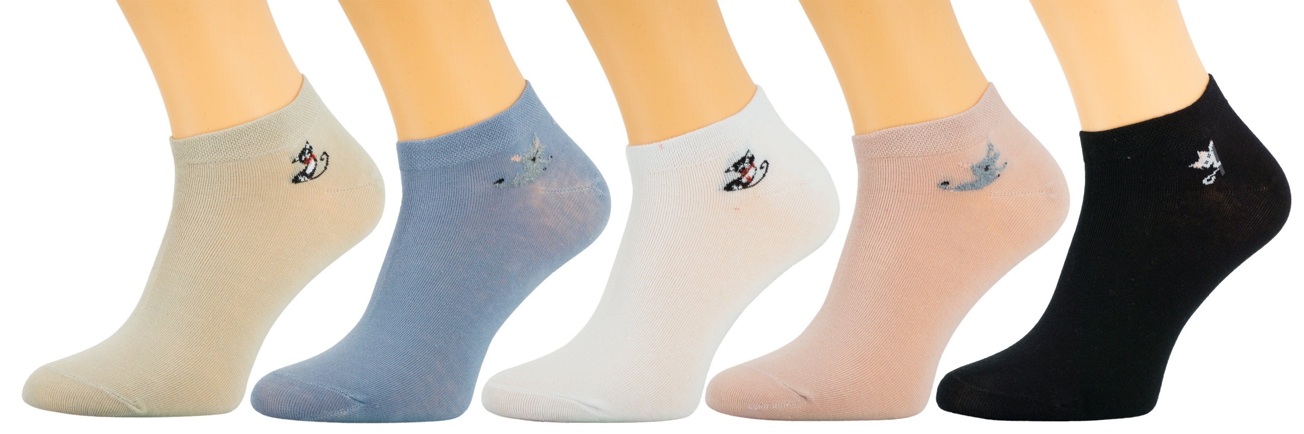 

Bawełniane stopki skarpetki 5PAK 38-42 K0256