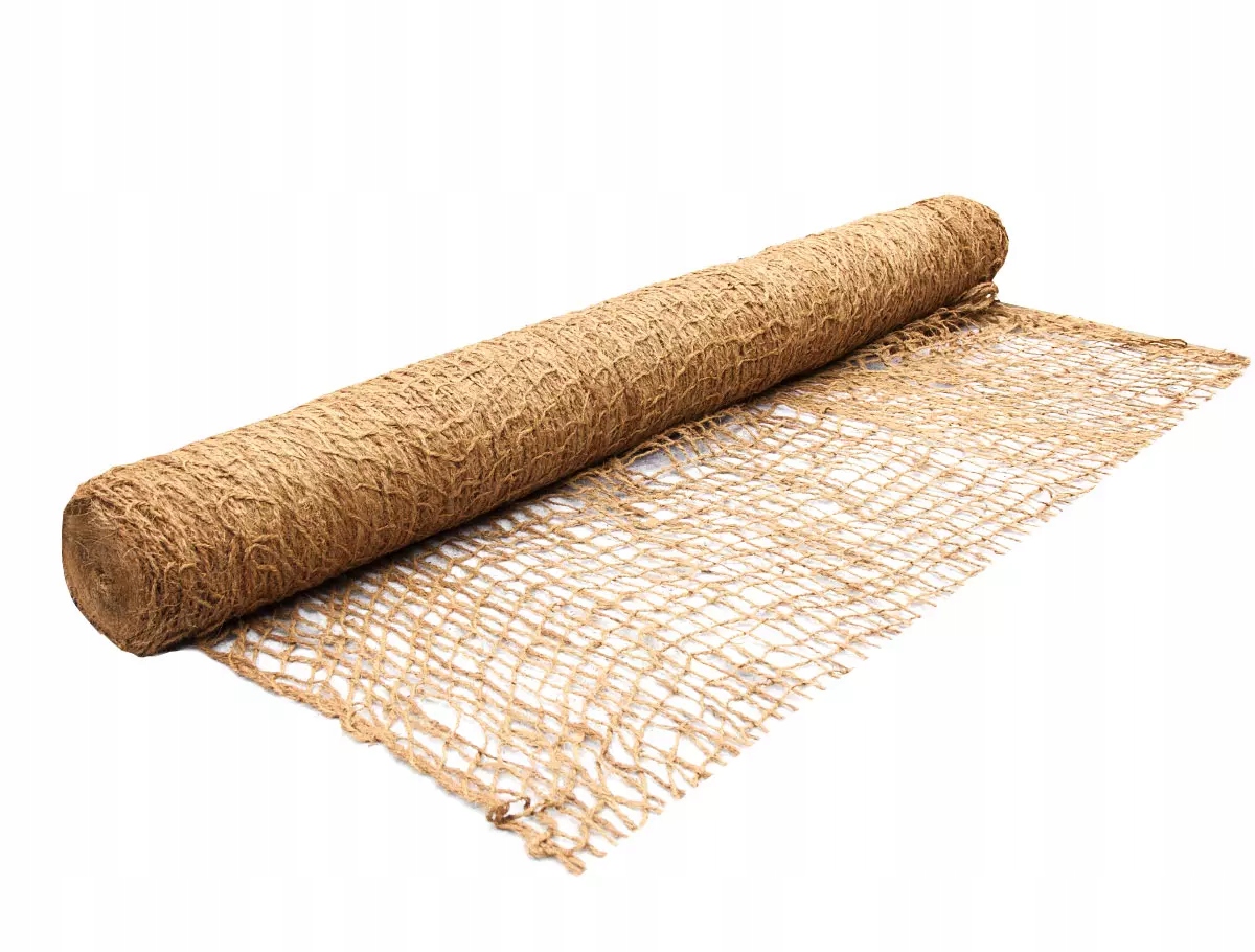 Siatka Mata Kokosowa 400g 2x50m Antyerozyjna Biodegradowalna Skarpy Kąt 33°