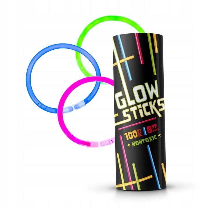 

Bransoletki fluorescencyjne świecące, 100 szt.