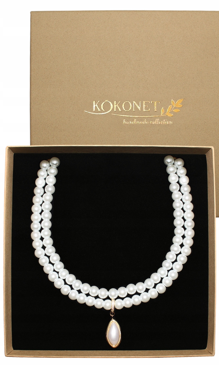 Elegantní perlový náhrdelník Vintage, nádherný přívěsek, originální šperky
