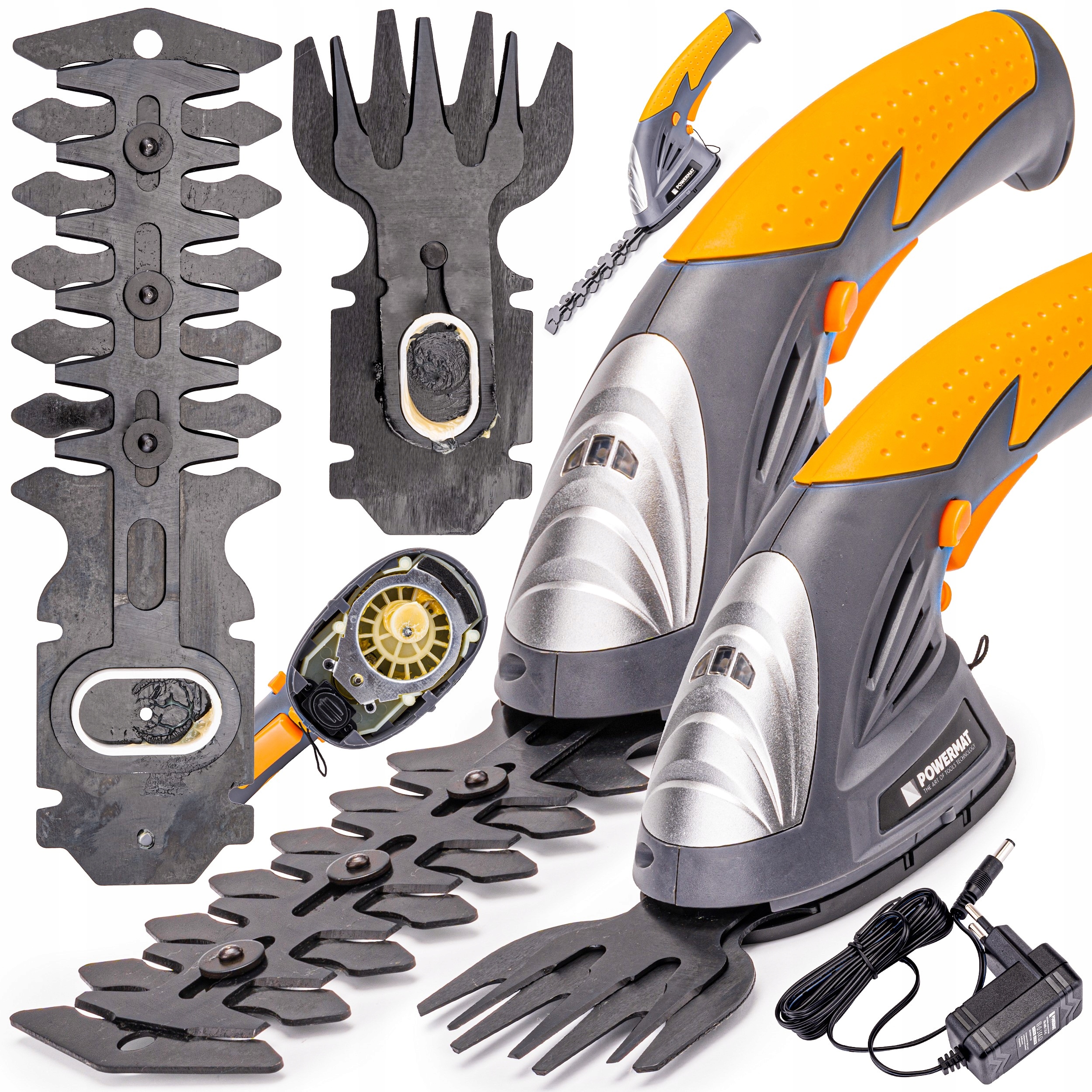 Akumulatorowe NOŻYCE Do Trawy Krzewów Żywopłotu 7,2 V Sekator 2 x Ostrze