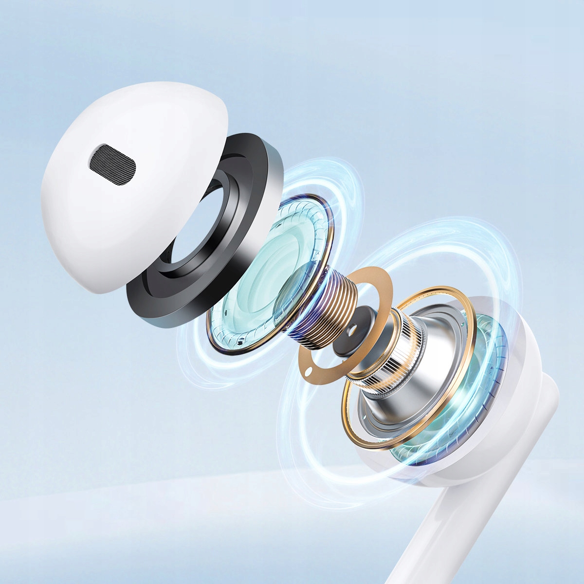 JOYROOM DOUSZNE SŁUCHAWKI PRZEWODOWE MINI JACK Z PILOTEM STEROWANIA BIAŁE Model EW01