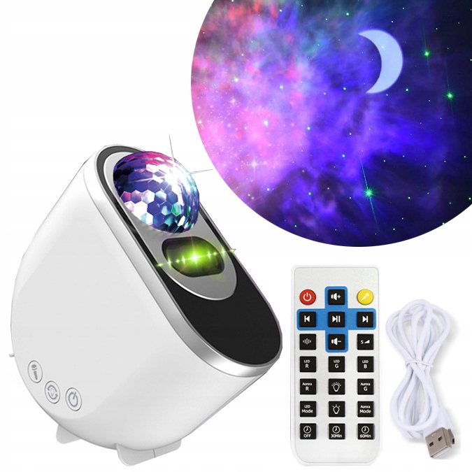 

Laserowy projektor gwiazd głośnik bluetooth pilot