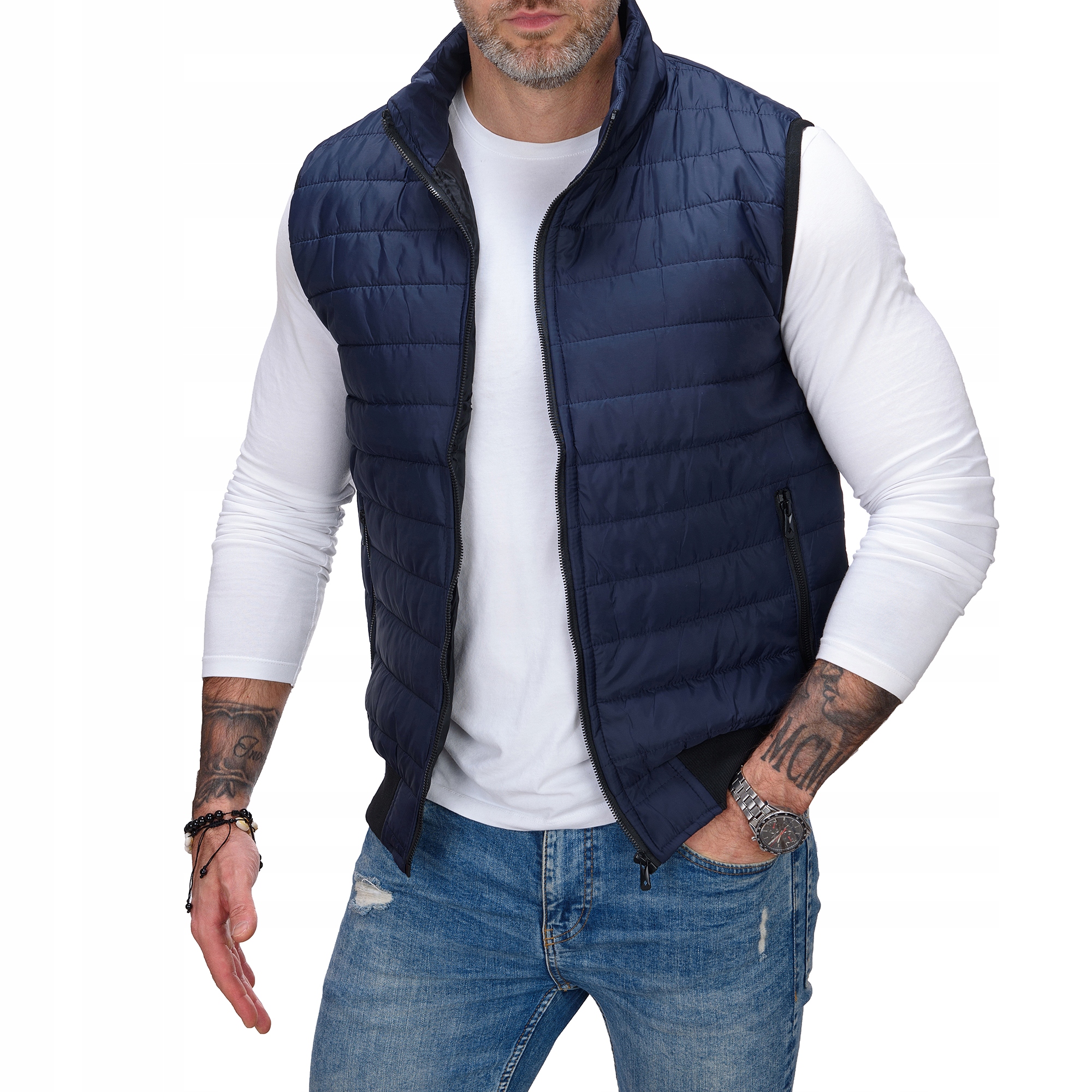 BZ77 r XXL MĘSKI BEZRĘKAWNIK PRZEJSCIOWY OCIEPLACZ Materiał dominujący poliester