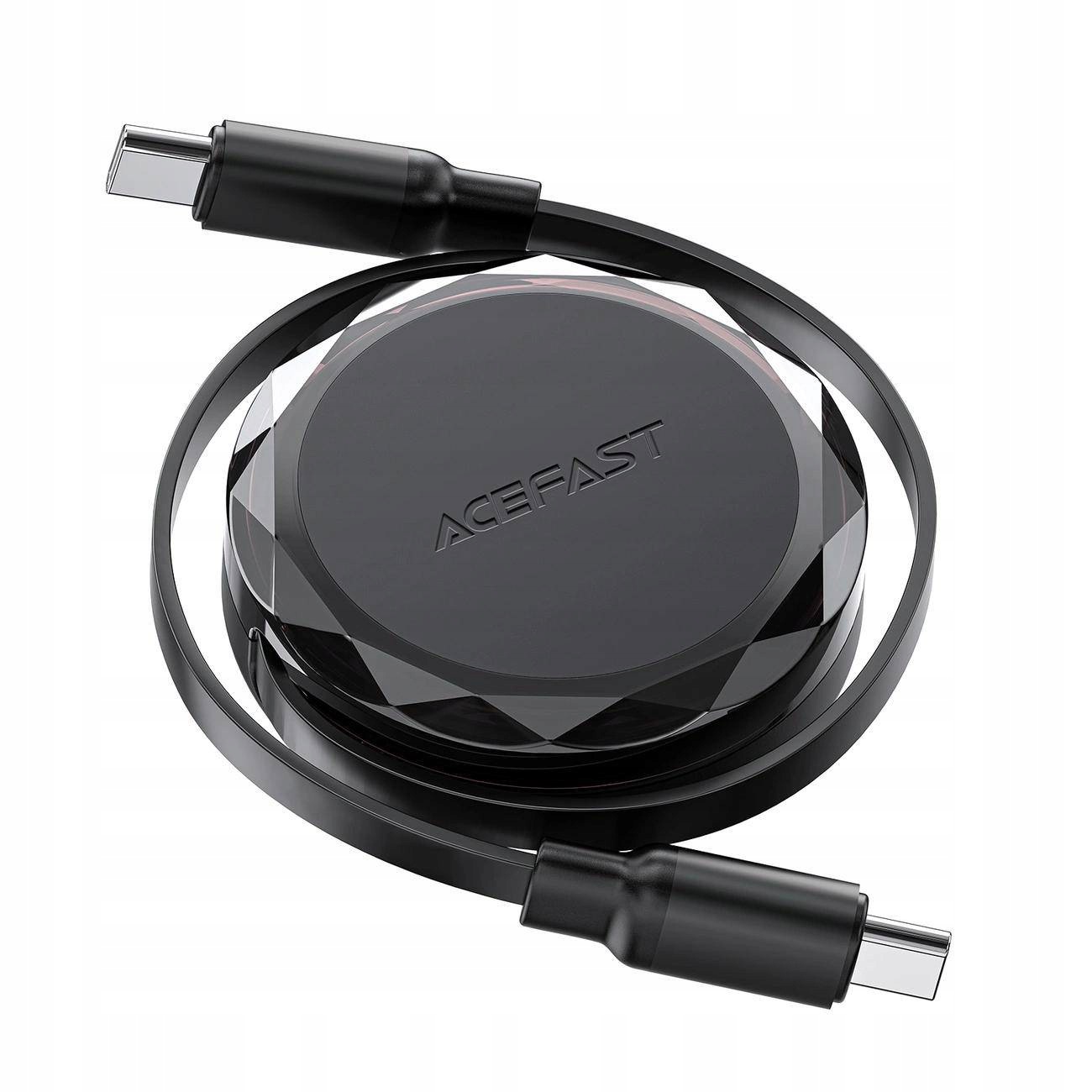 Kabel Acefast C13-03 Usb-C Usb-C 60W Zwijany Czarny
