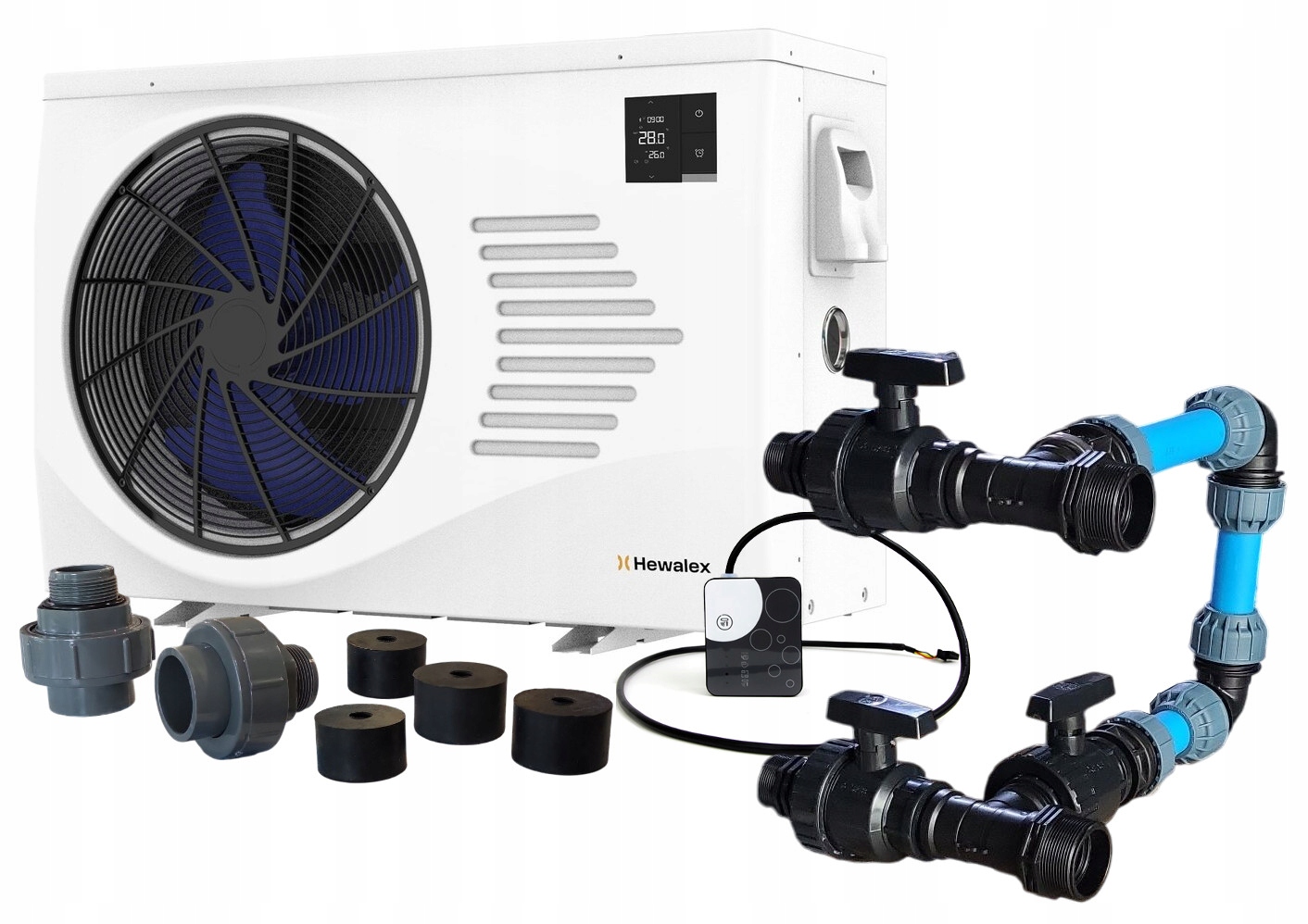 Hewalex PCWBi 9,0kW-C Pompa Ciepła Inwerterowa do basenu Wi-Fi Bypass