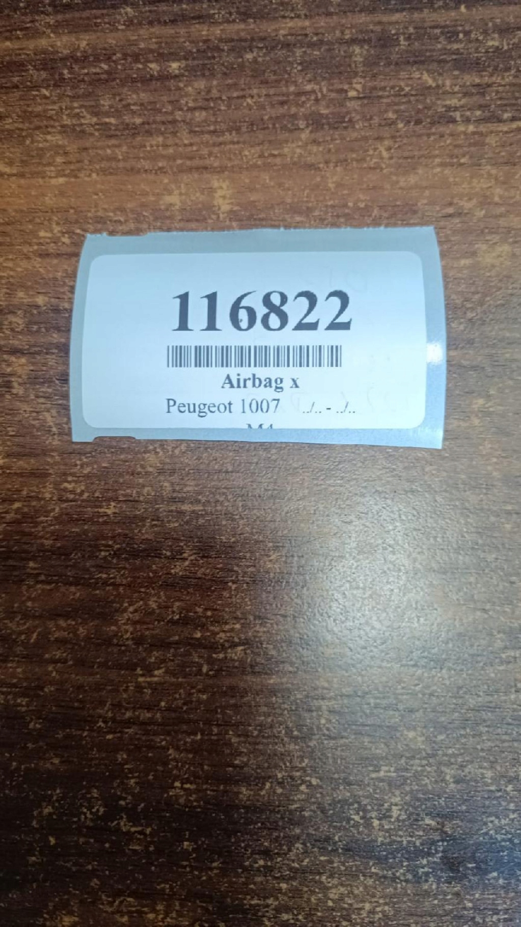 PEUGEOT 1007 airbag AIR BAG driver´s
