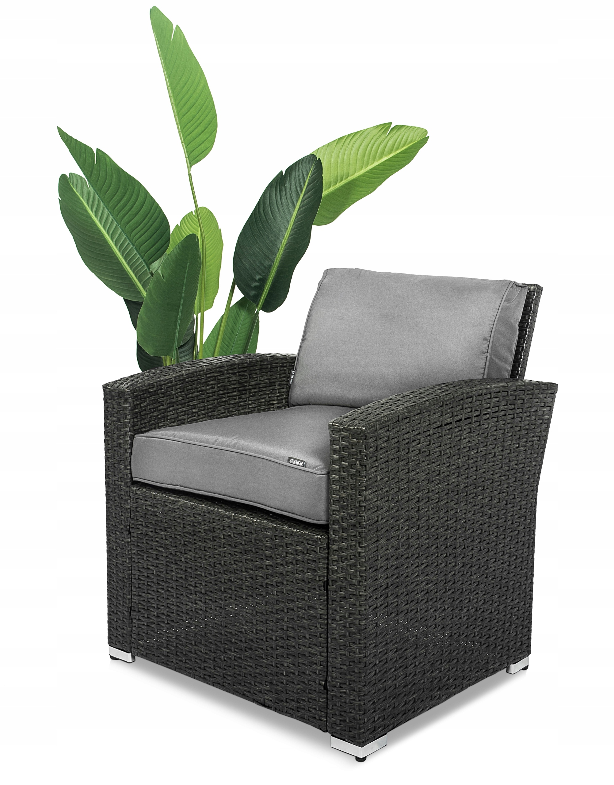 

Fotel ogrodowy rattanowy metalowe krzesło balkon