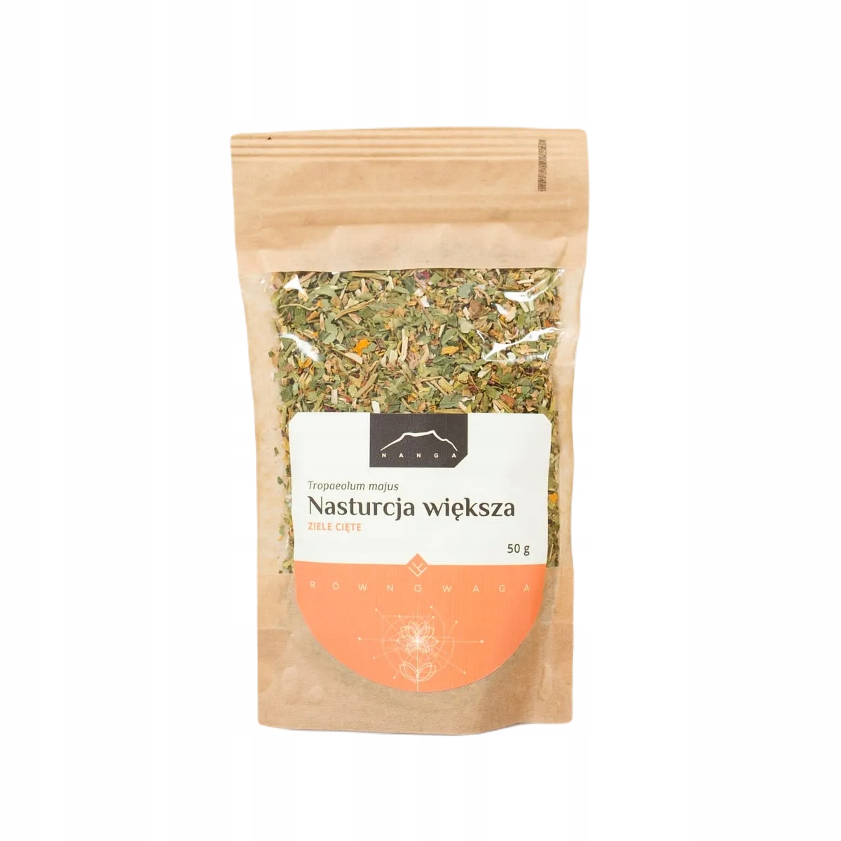 Nasturcja większa ziele Tropaeolum majus susz trawienie skóra Nanga 50 g