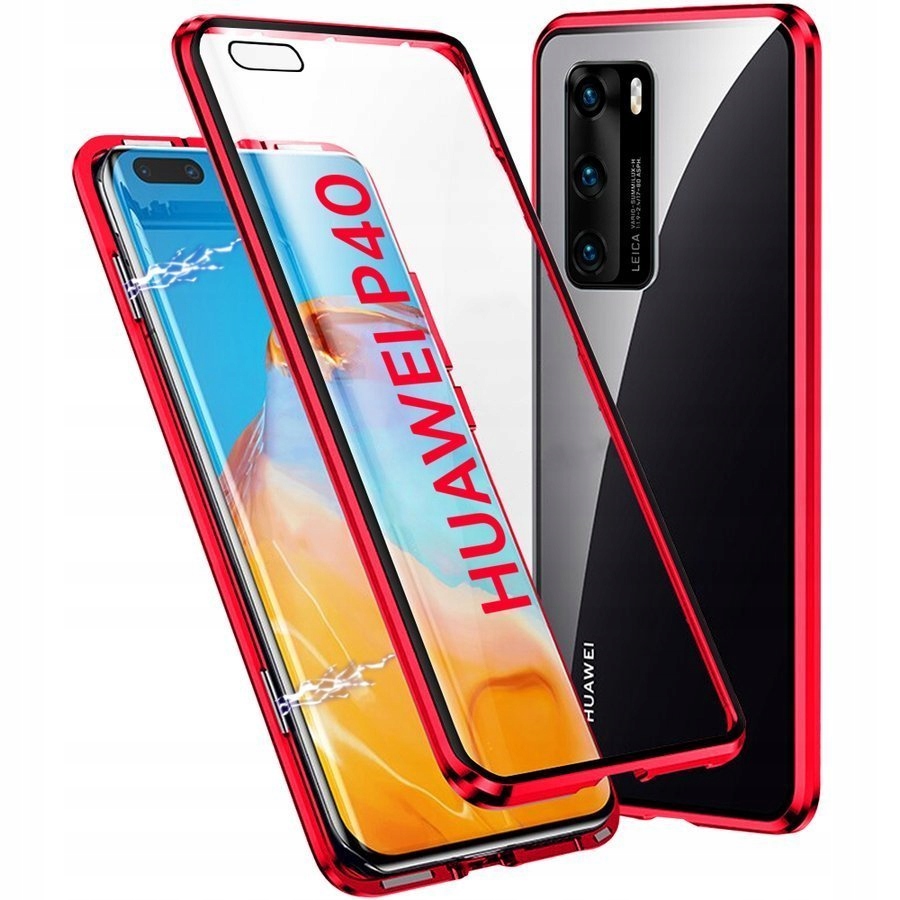 

Etui Magnetic Case 3w1 360° Szklane do Huawei P40