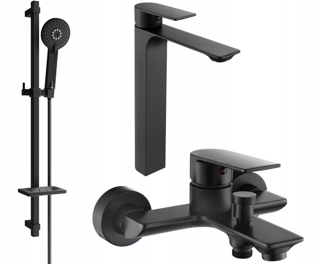 Mexen Alexa Černá Vanová Souprava s Umyvadlovou Baterií 71213DQ40-70