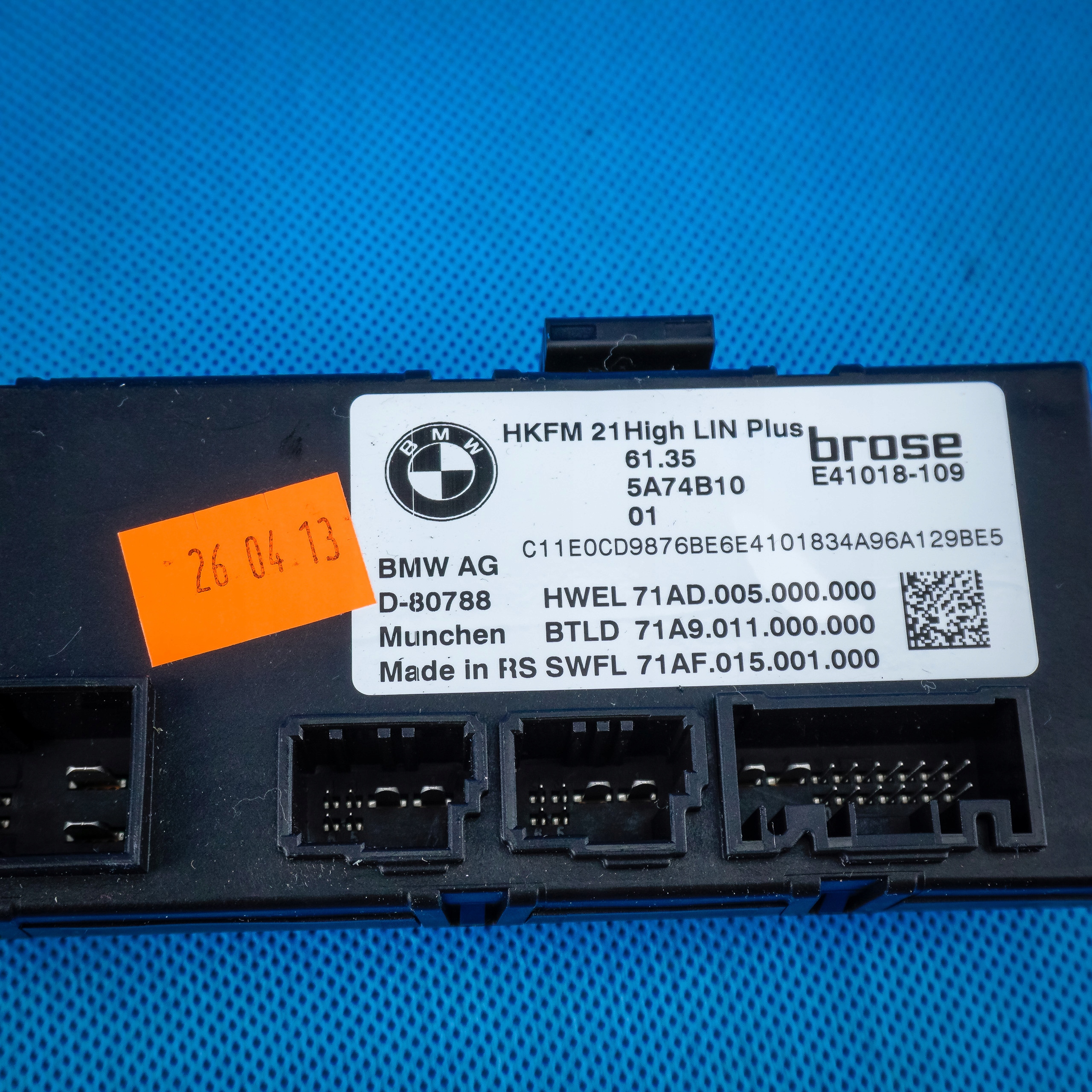 control unit bonnet boot BMW X5 G05 LCI 61355A74B10 5A74B10 5A92312
