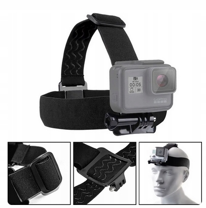 UCHWYT opaska KASK głowa taśma do GOPRO 12 11 10 9 8 7 6 2 3+ 4 5 6 EKEN