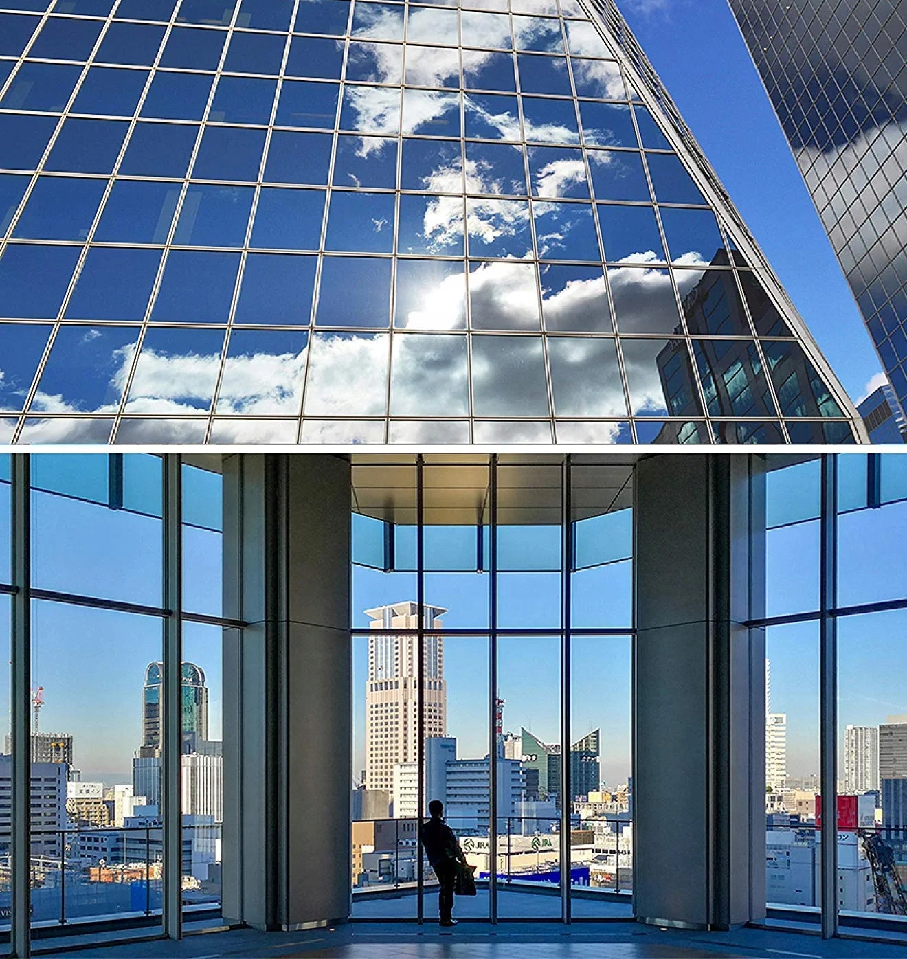 NIEBIESKA FOLIA ZACIEMNIAJĄCA PRZECIWSŁONECZNA PRYWATNOŚĆ LUSTRZANA 90*200 Długość 200 cm