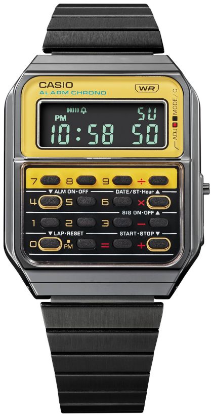 Originální Pánské Hodinky Casio CA-500WEGG-9BEF Vintage S Kalkulačkou Box