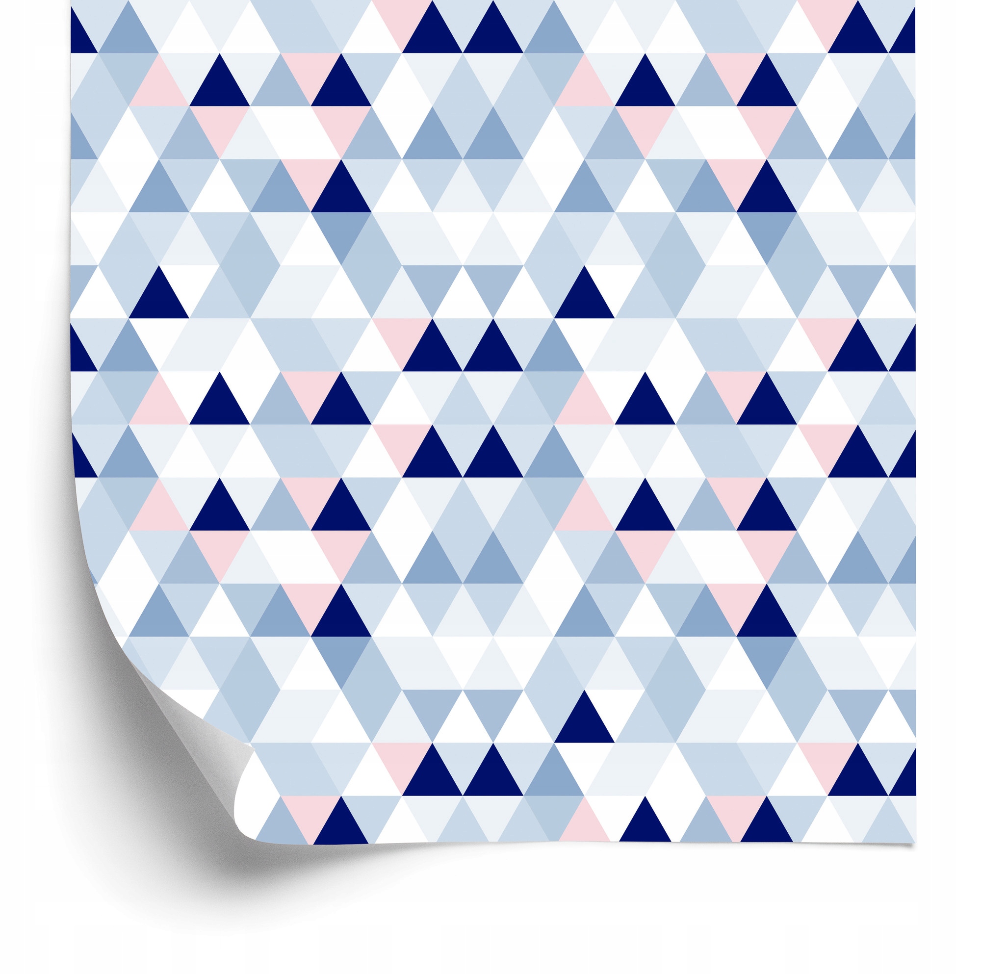 Geometrická tapeta Trojuholníky v pastelových farbách 50 x 1000 cm