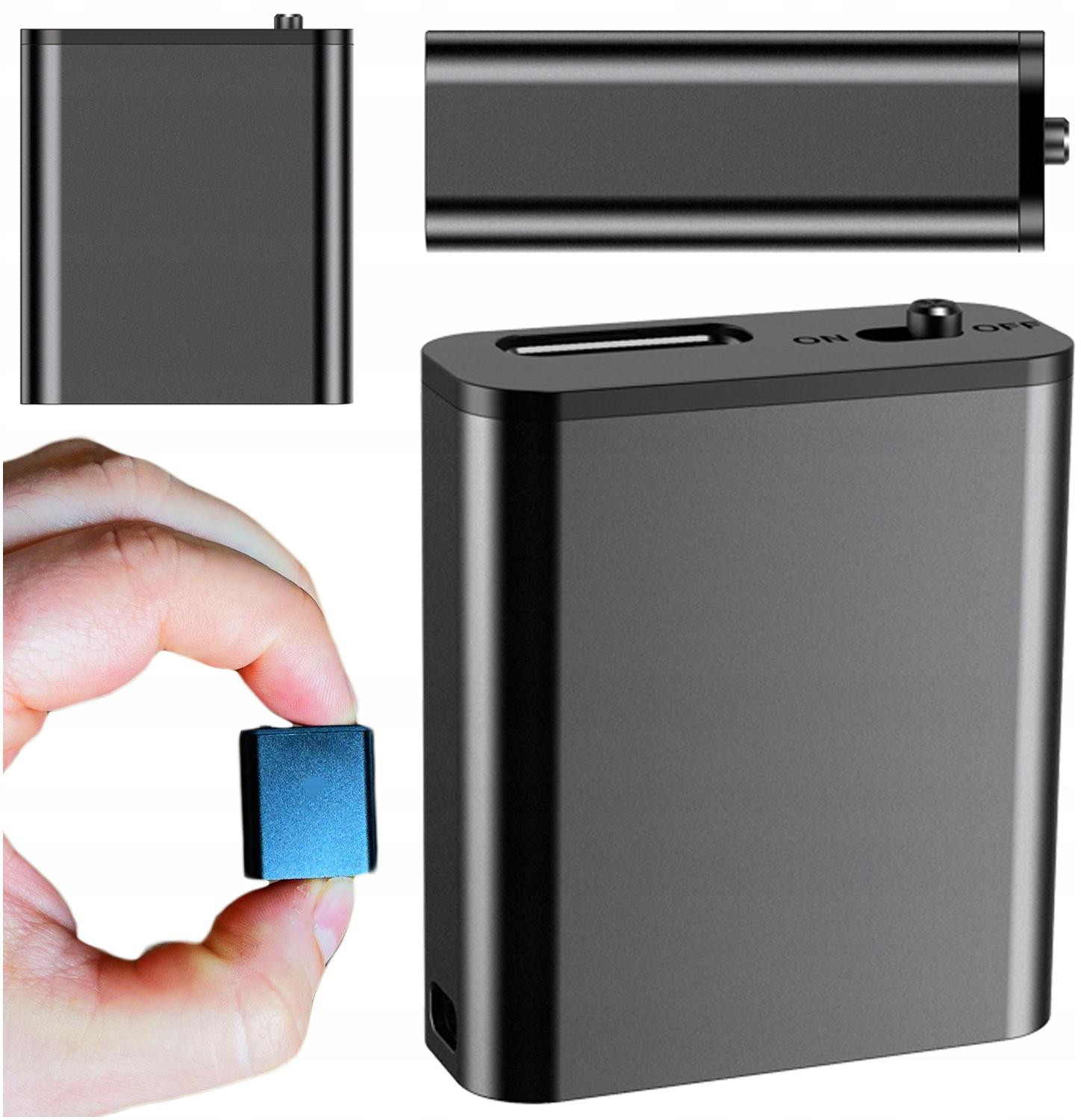 Mini Dyktafon Szpiegowski Mały 16GB Detekcja Dsp Magnes Brelok Zawieszka Hq