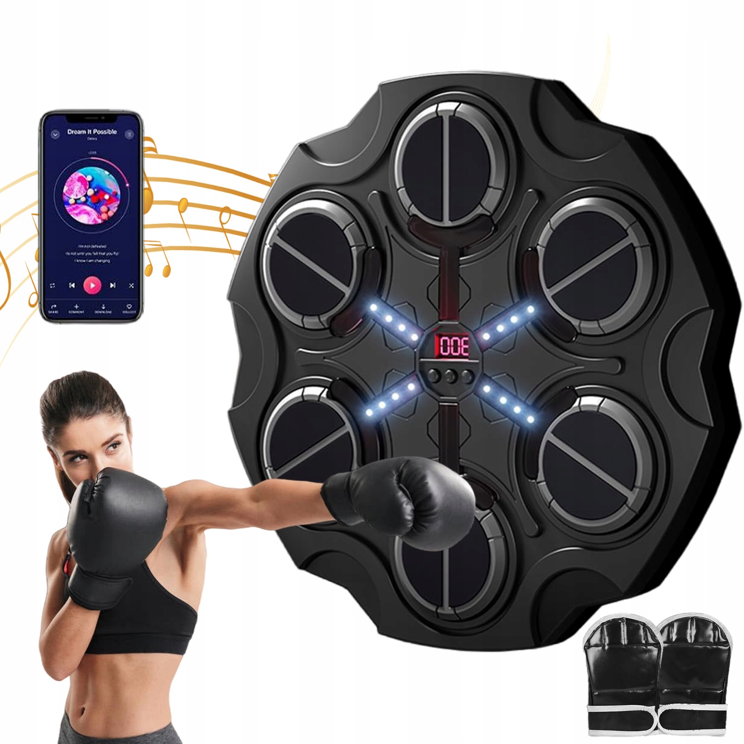 Hudební Boxovací Stroj S Odolným Přilepením Houbička A Suction Cupu