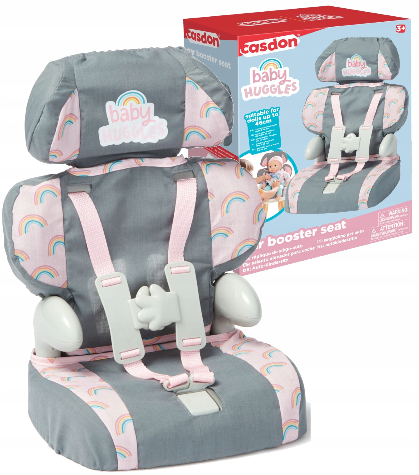 АВТОКРЕСЛО ДЛЯ КУКЛЫ С РЕМНЯМИ BABY HUGGLES ДЛЯ 46 СМ CASDON