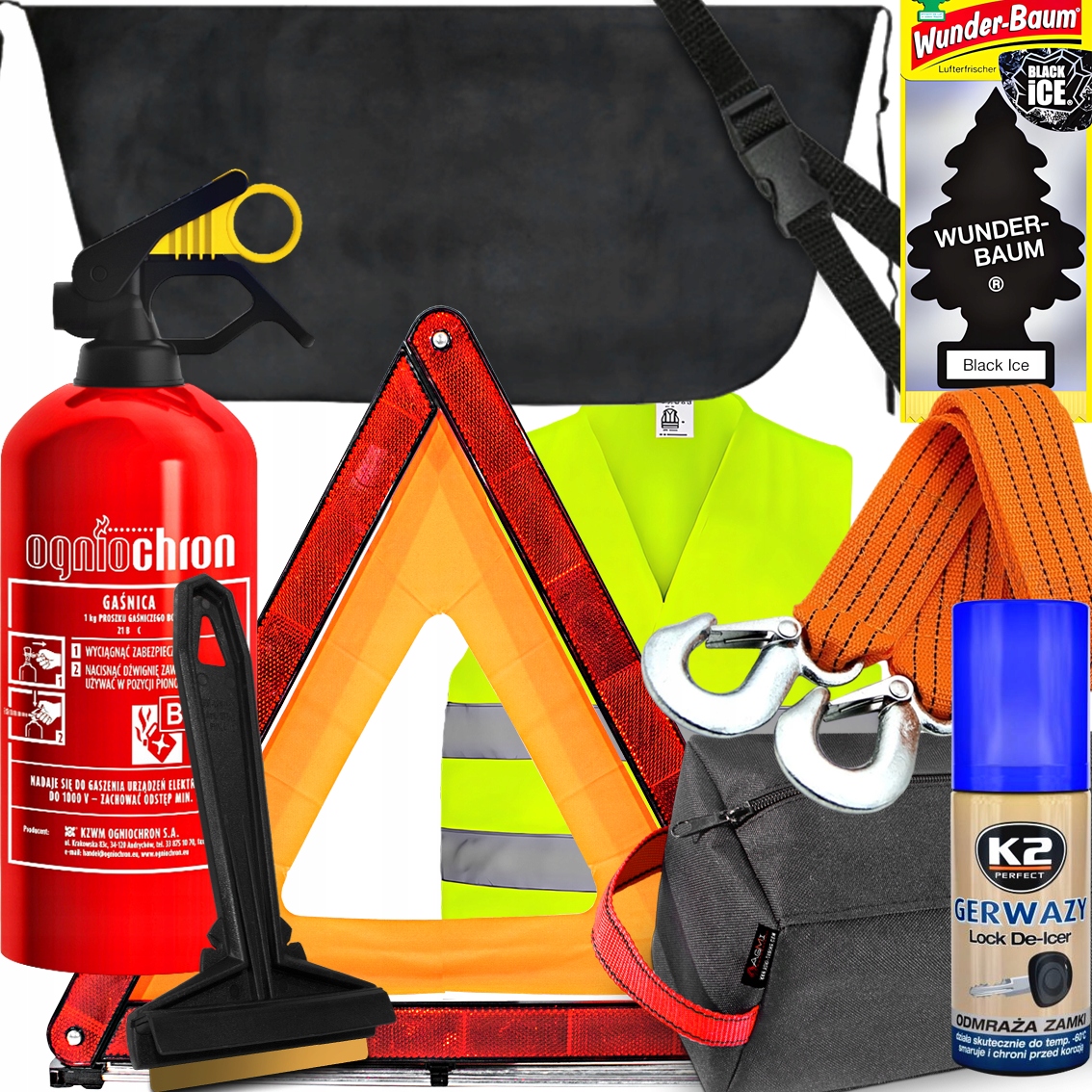 Hasicí Přístroj Trojúhelníková vesta Protinámrazová rohož Linka Škrabka Odmrazovač Tašek