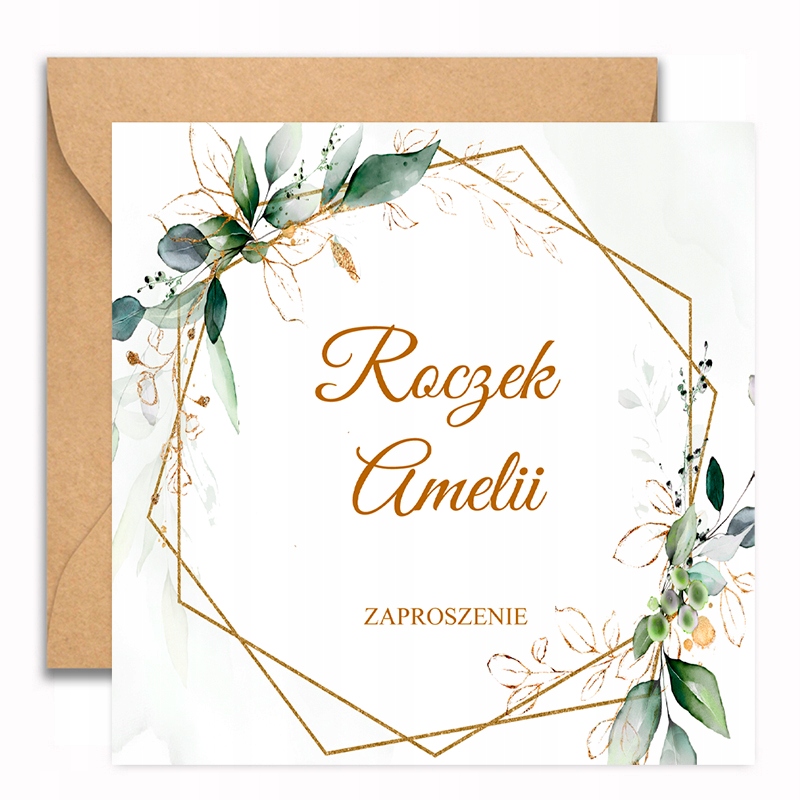 ZAPROSZENIA NA ROCZEK 1szt IMIĘ KOPERTA 119