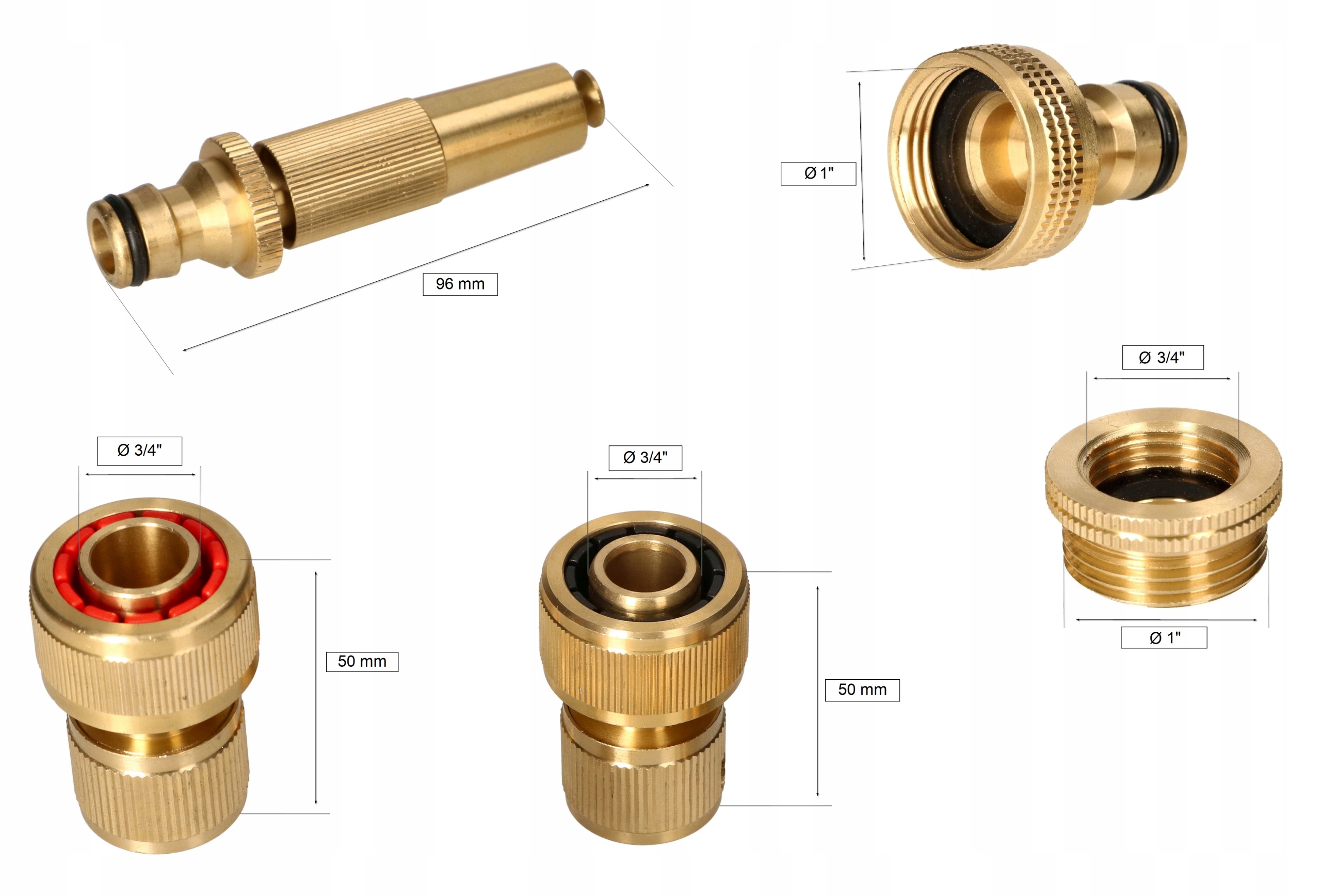 SZYBKOZŁĄCZKA ZESTAW 3/4 ZŁĄCZKA DYSZA MOSIĘŻNA Marka Kotarbau