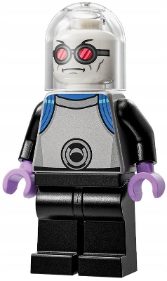 N Lego Mr. Freeze Plochý stříbrnočerný kostým sh0963 Nové sh963