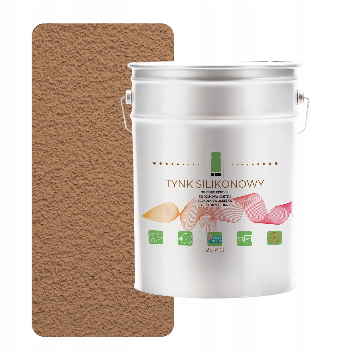 Silikónová Fasádna Omietka Svetlohnedá 1.5 MM Paropriepustná 25 Kg