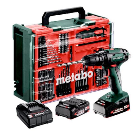 Metabo Sb 18 set MD aku příklepová vrtačka 18V/2*2Ah, mobilní dílna