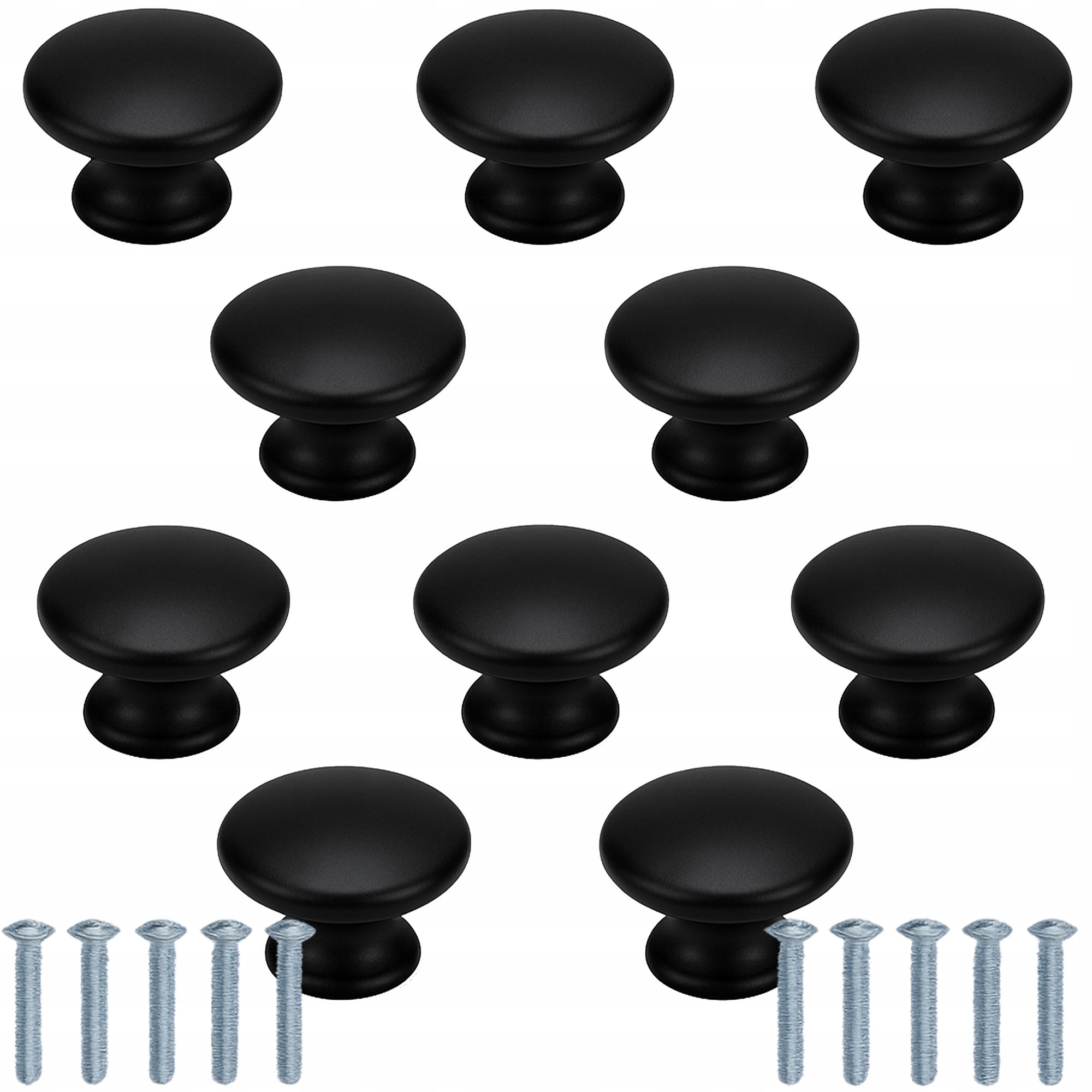 UCHWYTY MEBLOWE GAŁKA UCHWYT MEBLOWY MATOWY 30mm UNIWERSALNE MATOWE 10SZT